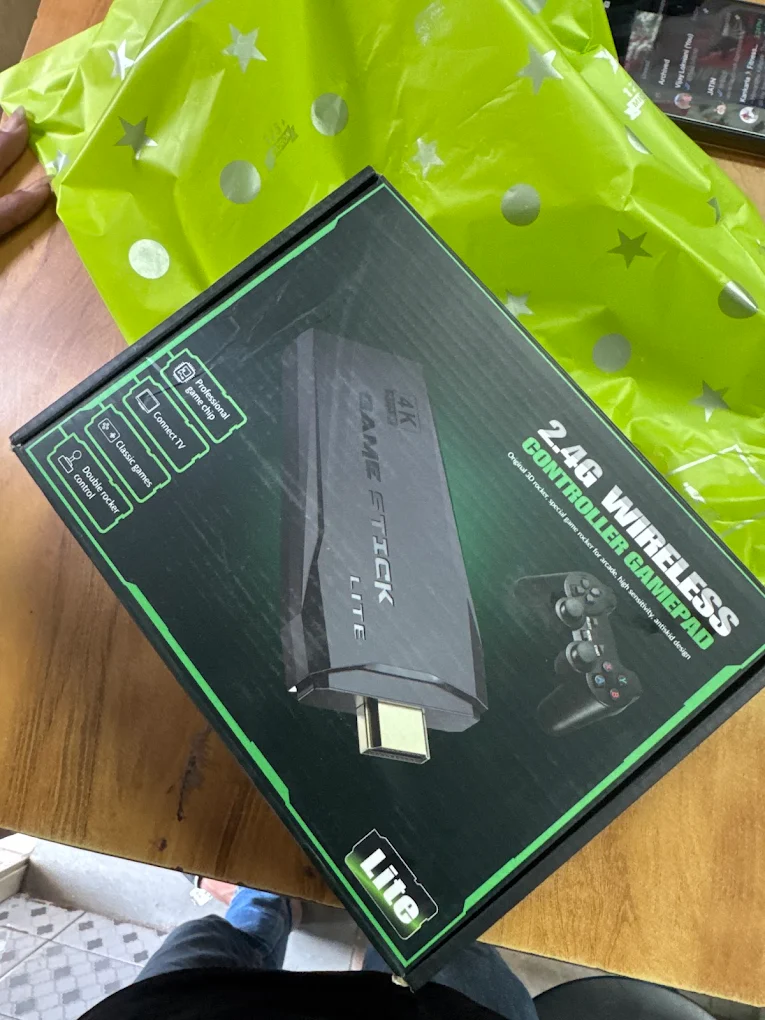 Retro HDMI game sticks display at BH Video Game Store, Ahmedabad