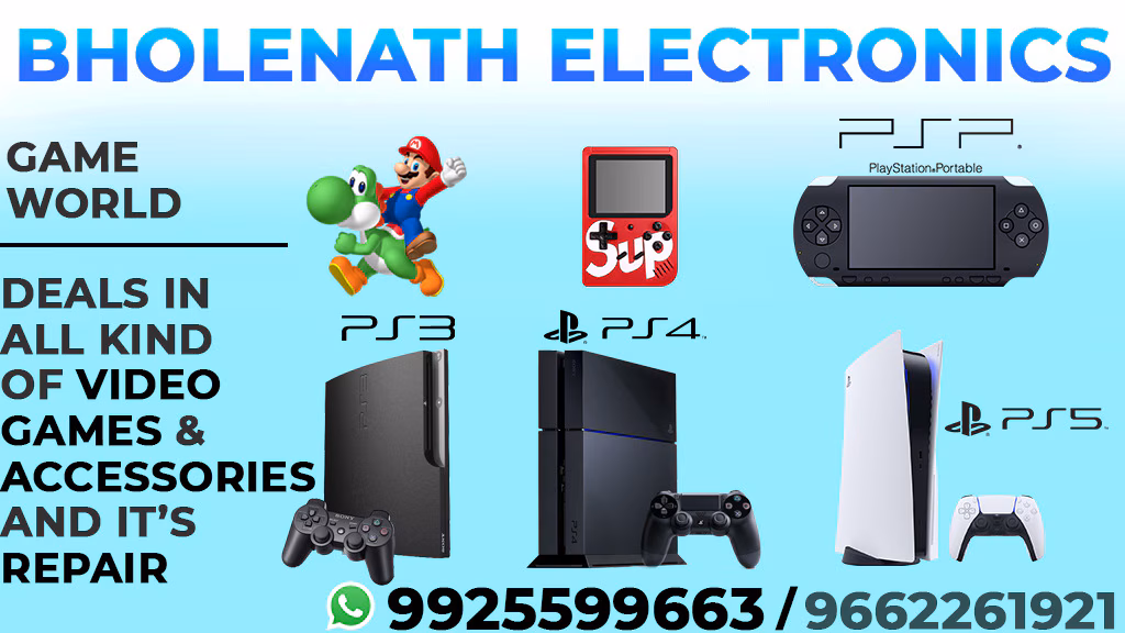 Original retro consoles at BH Video Game Store, Ahmedabad